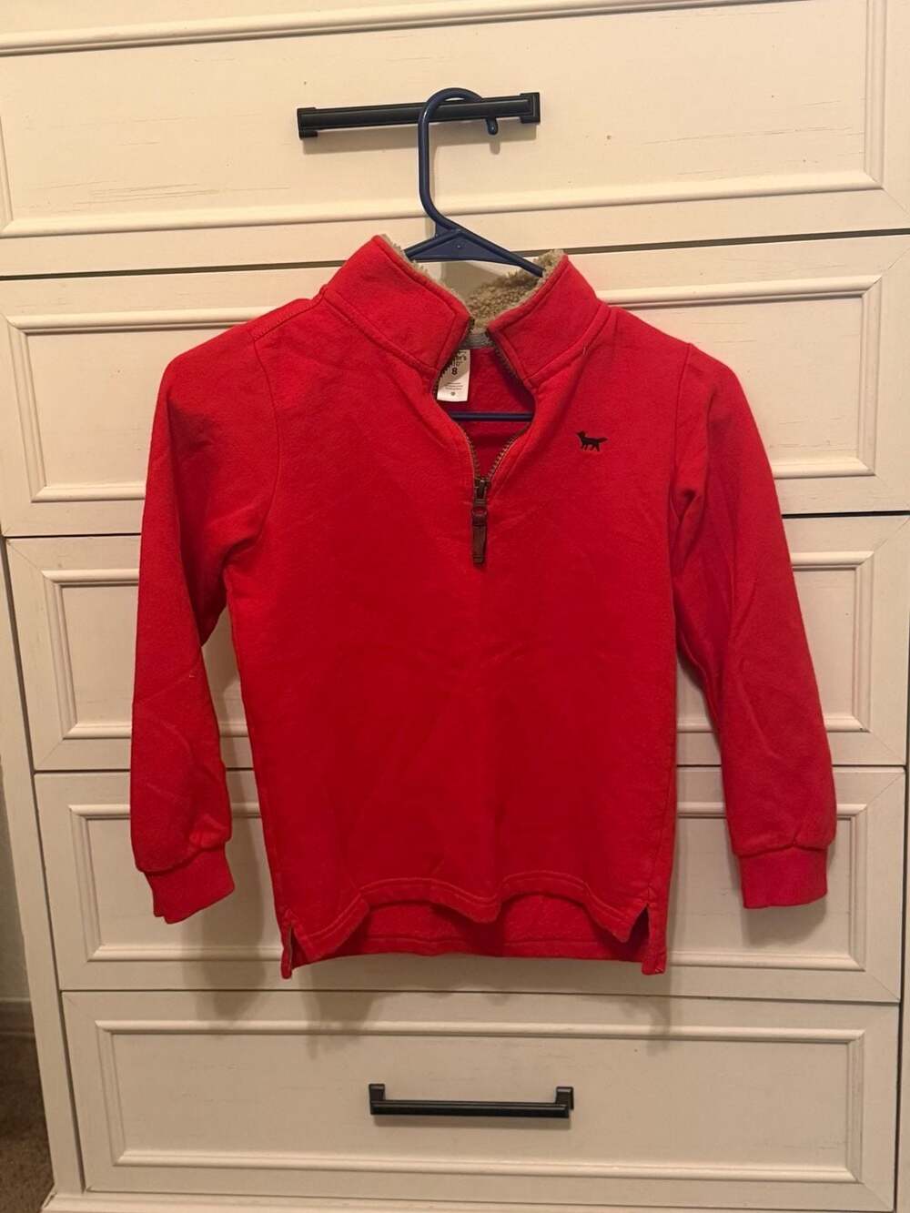 Carter's Kid Pullover Sweatshirt Size 8 Red Half-Zip